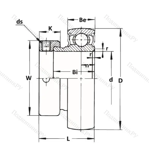 Корпусный подшипник KH 205-16 GAE (ASAHI) в Краснодаре