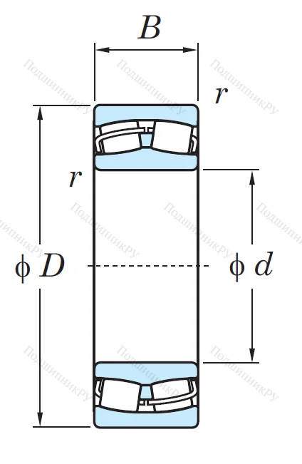 Сферический роликовый подшипник 21307 RZW 33