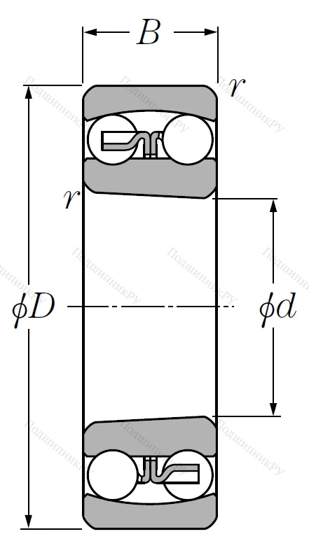 Двухрядный шариковый подшипник 2313 SK