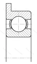 Подшипник  840300 размер 10x35x11 от производителя  ГПЗ-22