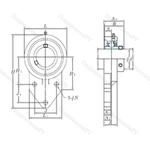 Подшипниковый узел шариковый радиальный UCFB 209-26
