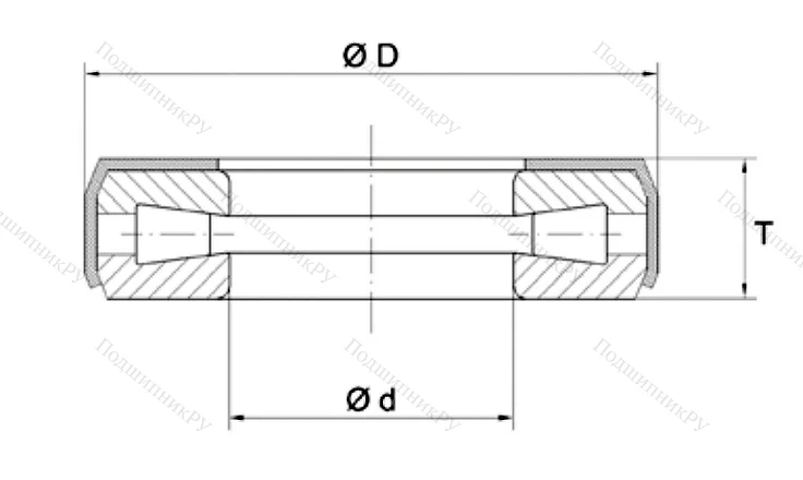 Упорный роликовый подшипник T 126 ()