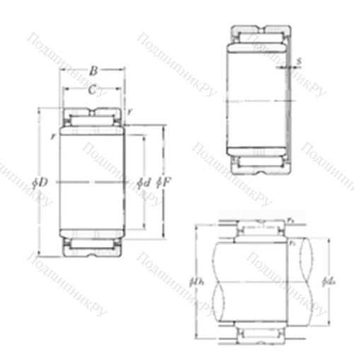 Подшипник игольчатый радиальный MR 122016+MI-081216
