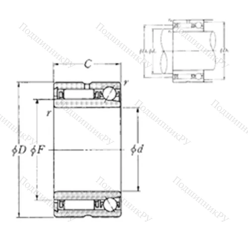 Подшипник комбинированный NKIA 5903