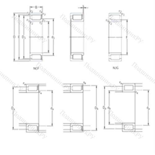 Подшипник роликовый радиальный NCF 29/530V