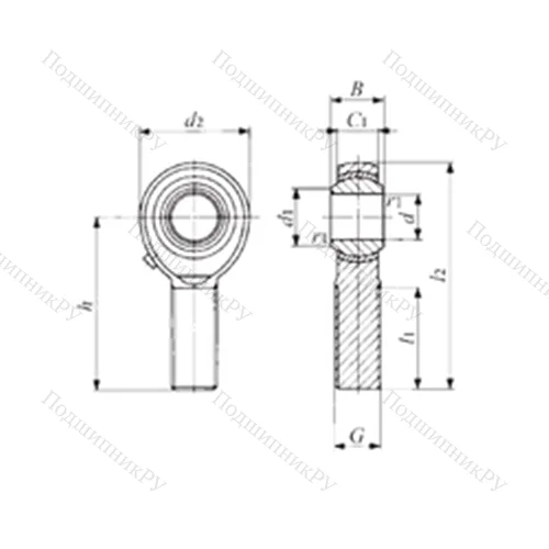 Подшипник скольжения сферический POS 20