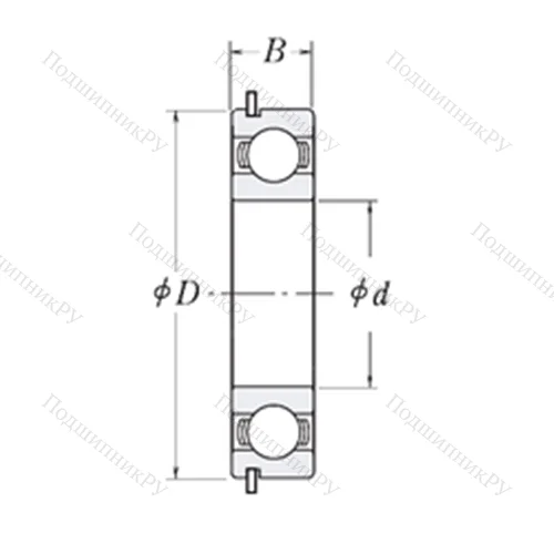 Подшипник шариковый радиальный MJ 1.1/8-NR от производителя  RHP