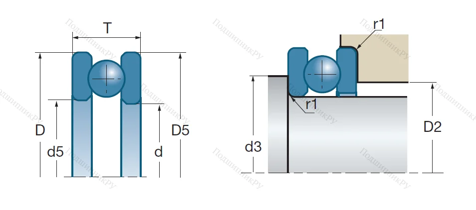 Упорный шариковый подшипник 51101