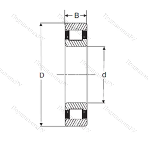 Подшипник роликовый радиальный LRJ 4.1/4 от производителя  SIGMA