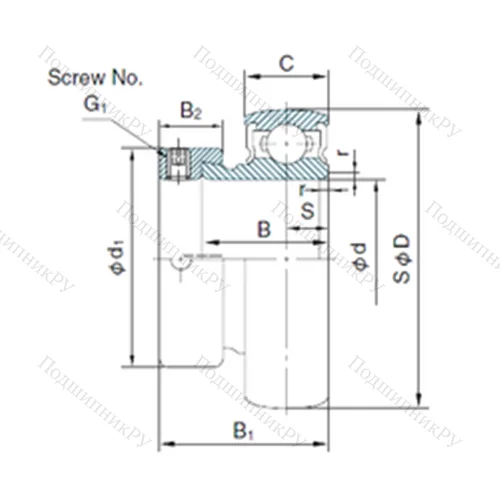 Подшипник шариковый радиальный KH 205AE