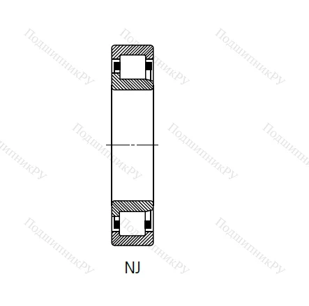 Цилиндрический роликовый подшипник 42205 (NJ 205) в Краснодаре