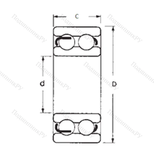Подшипник шариковый радиальный 4211ZZ