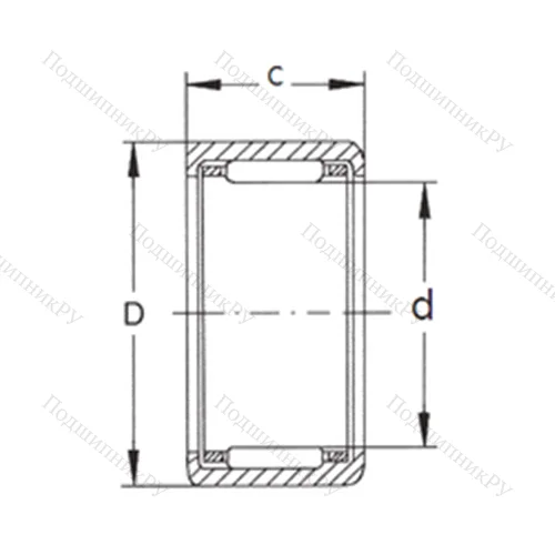 Подшипник игольчатый радиальный HK 0408TN