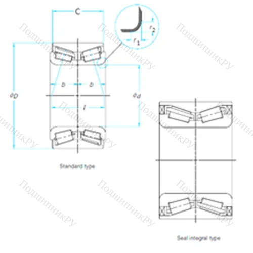 Подшипник роликовый радиально-упорный BTH-1206AB