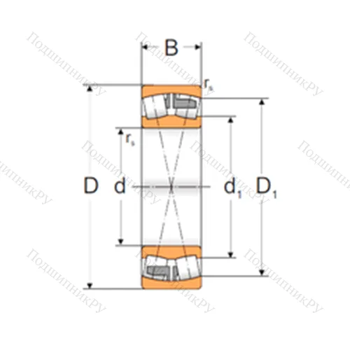 Подшипник роликовый радиальный самоцентрирующийся 22210 MA от производителя  MPZ