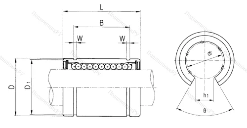 Подшипник LM 40 UU OP в Краснодаре