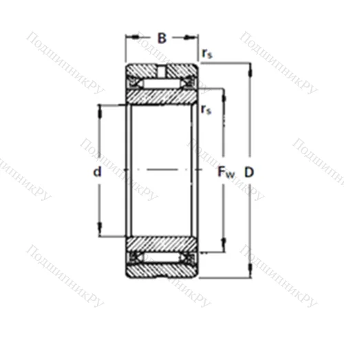 Подшипник игольчатый радиальный NA 1045