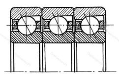 Подшипник 3x7322BEP/TT размер 110x240x150