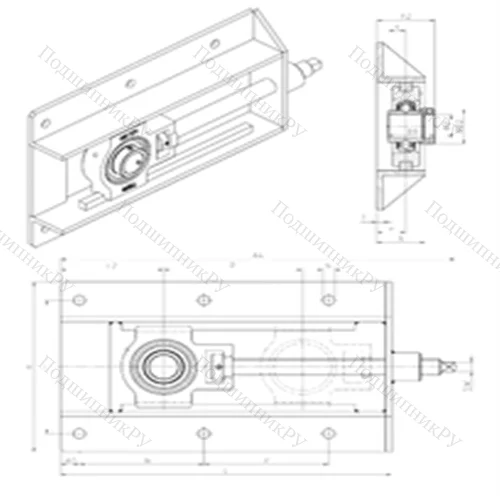 Подшипниковый узел шариковый радиальный EXT 208+WB