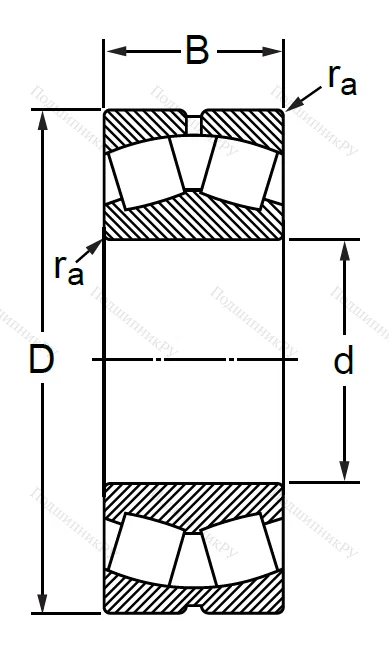 Сферический роликовый подшипник 53511 АН (22211 CCW 33) в Краснодаре