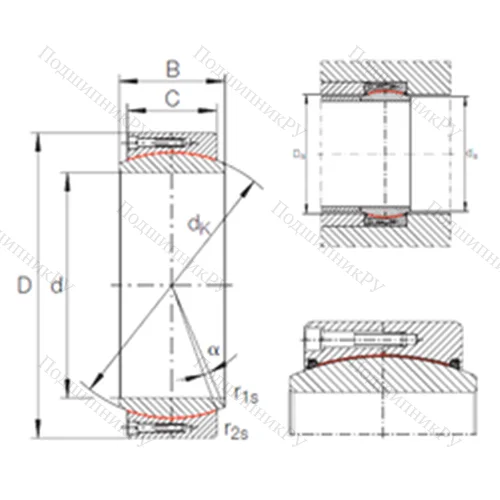 Подшипник скольжения сферический GE 340 DW