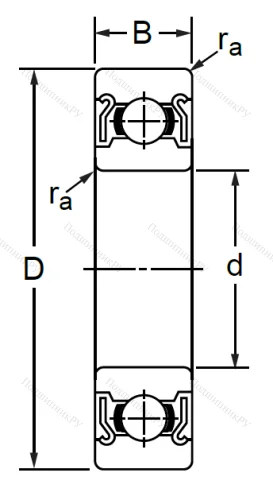 Однорядный шариковый подшипник SS 6301 ZZ (80301 Ю ГОСТ) в Краснодаре