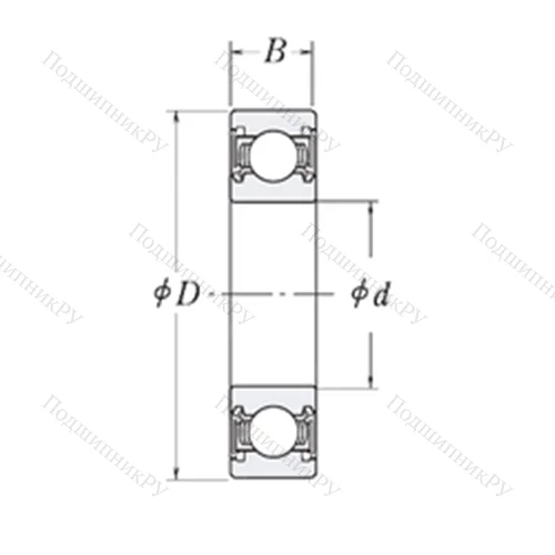 Подшипник шариковый радиальный MJ 1.1/8-2RS от производителя  RHP
