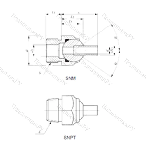 Подшипник скольжения сферический SNM 10-60