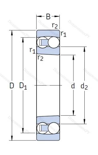 Двухрядный шариковый подшипник 2308 EKTN 9/C 3 от производителя  SKF Двухрядный шариковый подшипник 2308 EKTN 9/C 3 от производителя  SKF