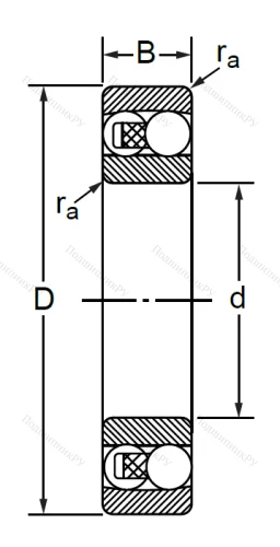 Двухрядный шариковый подшипник 1504 2RS E (2204 2RSTN) в Краснодаре