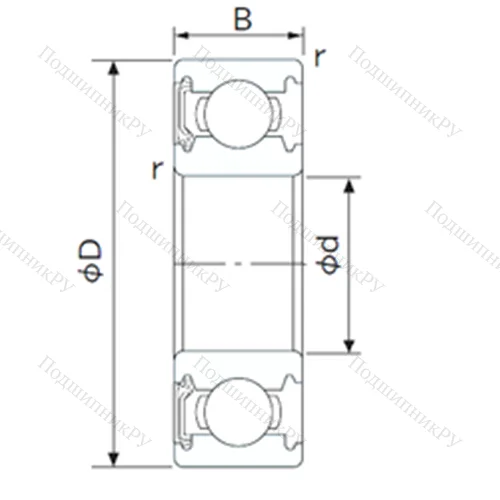 Подшипник шариковый радиальный 6303NKE