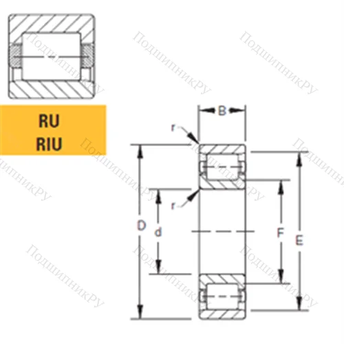 Подшипник роликовый радиальный 45RIU 196 от производителя  TIMKEN Подшипник роликовый радиальный 45RIU 196 от производителя  TIMKEN