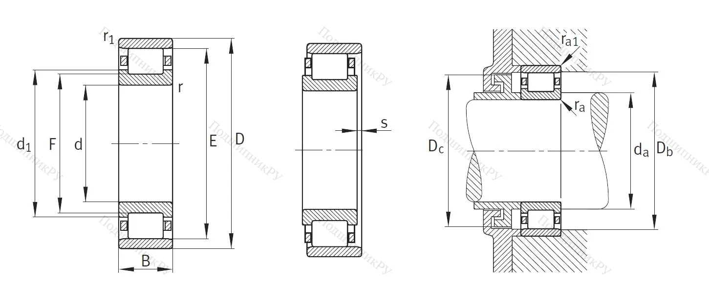 Роликовый цилиндрический подшипник N 320 EM 1