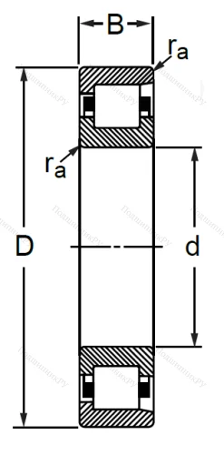 Цилиндрический роликовый подшипник 12208 (NF 208) в Краснодаре