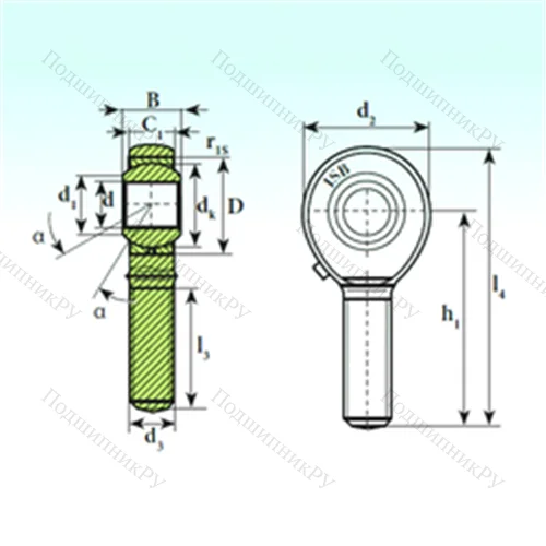 Подшипник скольжения сферический TSM 6
