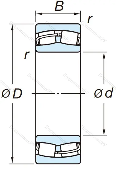 Сферический роликовый подшипник 22319 RZW 33
