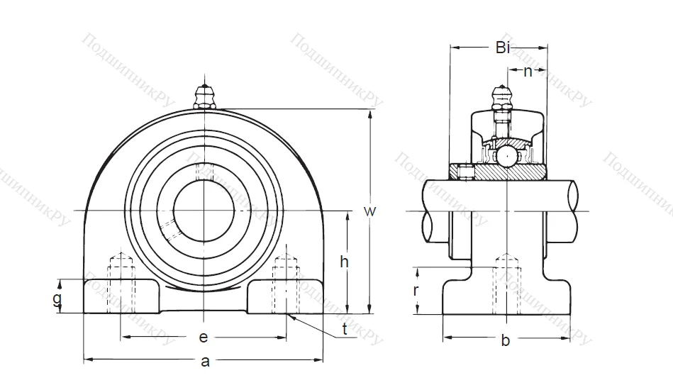 Подшипниковый узел UCPA 206