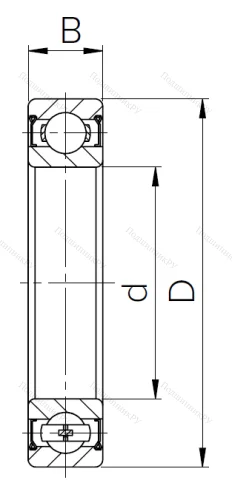 Шариковый однорядный подшипник 80110 (6010 ZZ) в Краснодаре