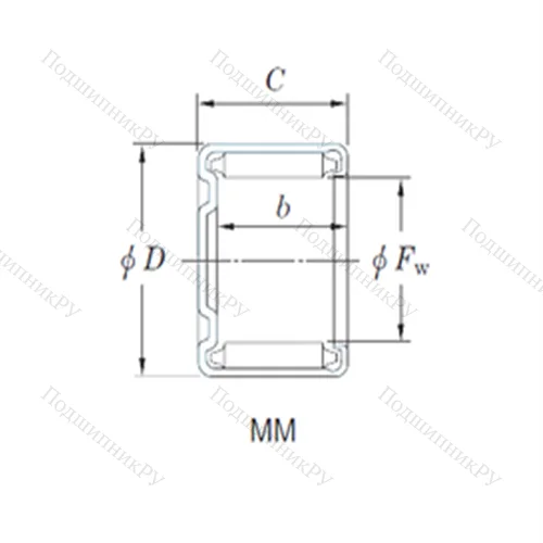 Подшипник игольчатый радиальный 45MM 5220