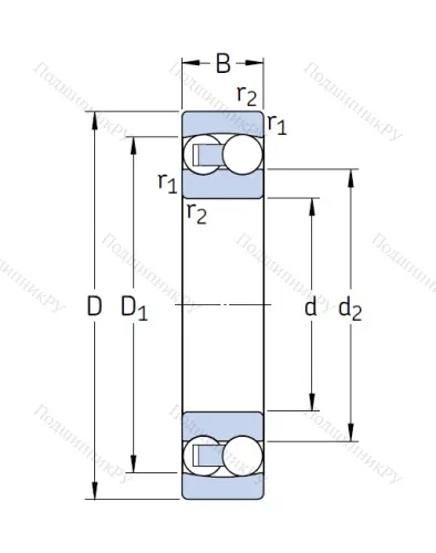 Двухрядный шариковый подшипник 2204 ETN 9 от производителя  SKF Двухрядный шариковый подшипник 2204 ETN 9 от производителя  SKF