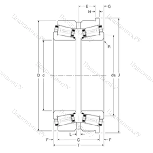 Подшипник роликовый радиально-упорный 105115/105165H