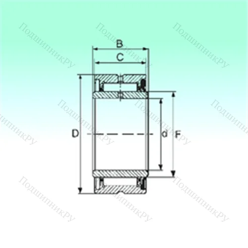 Подшипник игольчатый радиальный NA 4909 RS от производителя  NBS Подшипник игольчатый радиальный NA 4909 RS от производителя  NBS