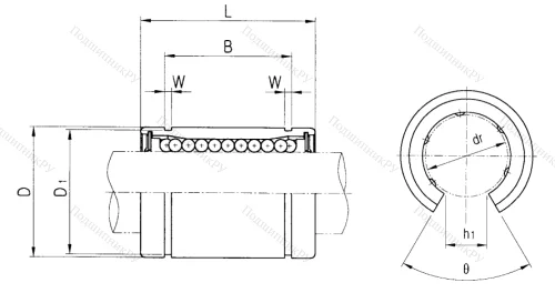 Подшипник LME 20 OP (CX) (KB 2045 OP) в Краснодаре