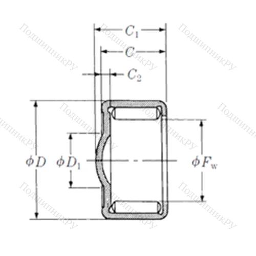 Подшипник игольчатый радиальный ZY-108 от производителя  NSK
