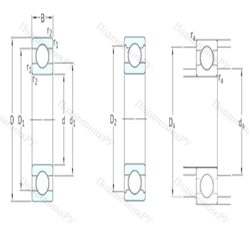 Подшипник шариковый радиальный W 617/4X