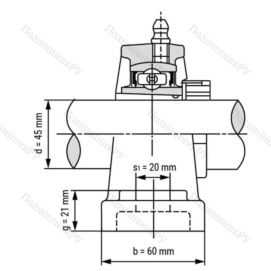 Подшипниковый узел UKP 210+H 2310 - Вал: 45 мм