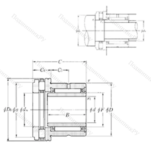 Подшипник комбинированный NKXR 17T 2+IR 14?17?17