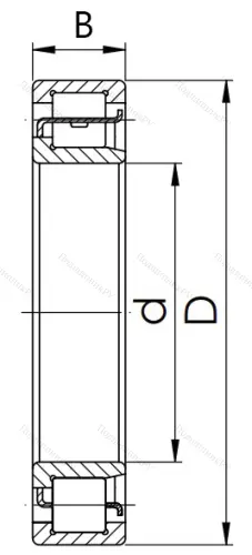 Цилиндрический роликовый подшипник 42308 КМ  (NJ 308 S) в Краснодаре
