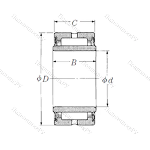 Подшипник игольчатый радиальный NA 49/22TT от производителя  NSK Подшипник игольчатый радиальный NA 49/22TT от производителя  NSK