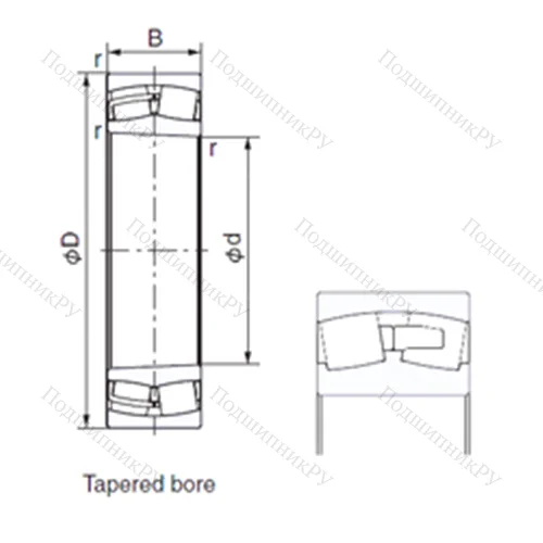 Подшипник роликовый радиальный 23048EK